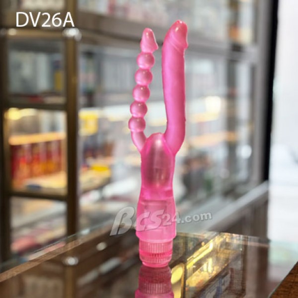 Dương vật giả rung 2 đầu kích thích âm đạo hậu môn Double Pleasure - (DV26A)