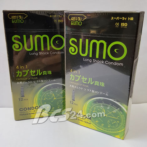 1. Bao cao su kéo dài thời gian Sumo Long Shock 4 in 1 - Nhật Bản - (BCS117)