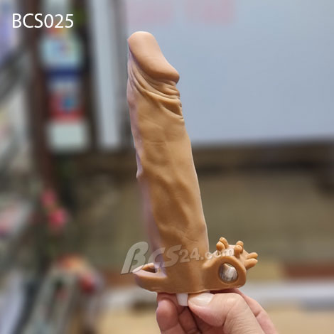Bao cao su đôn dên quai đeo Lovetoy nối dài 6cm có rung - (BCS025)