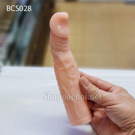 Bao cao su đôn dên có rung ở đầu nối dài 6cm - (BCS028)