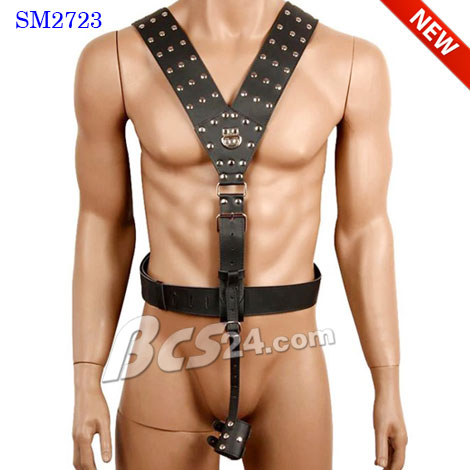 Bộ đồ bạo dục Cosplay da với khóa treo dương vật