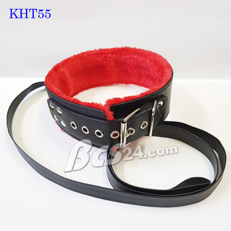 Dụng cụ bạo dâm vòng xích cổ da có nệm mút