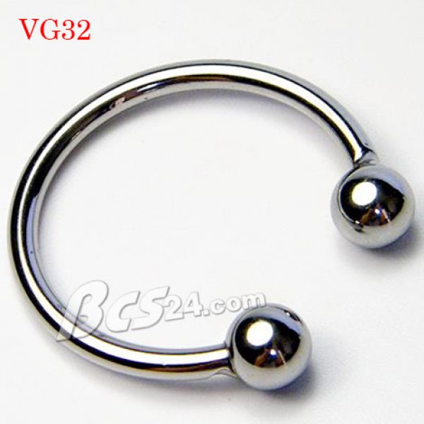 Vòng cock ring đeo dương vật 2 bi inox  - (VG32)