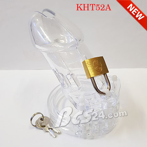 Khóa dương vật bằng nhựa trong suốt - Đồ chơi bạo dâm - (KHT52A)