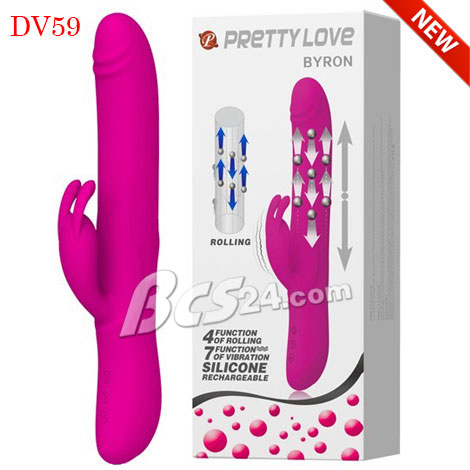 1.Dương vật giả đa năng rung cuộn bi cực đỉnh Prettylove Byron - (DV59)