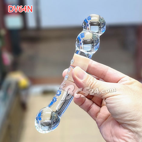 1.Dương vật giả thủy tinh pha lê 2 đầu (DV64N)