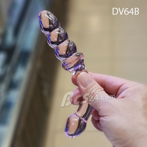 1.Dương vật giả thủy tinh pha lê 2 đầu (DV64B)