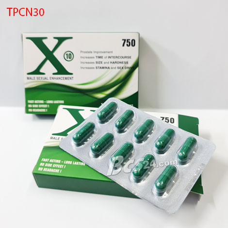 Thuốc X10-750 - Thảo dược tăng cường sinh lý nam mạnh mẽ tới 7 ngày